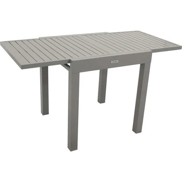 DEGAMO TIRANA Balkon-Ausziehtisch, Aluminium, silbergrau, 70/140x70cm
