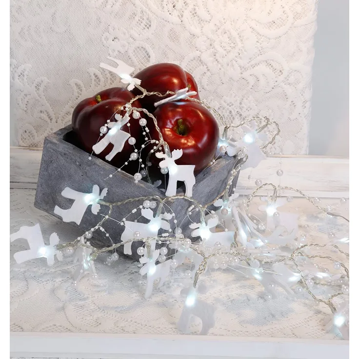Best Season LED-Lichterkette Felt Elk, 30-teilig