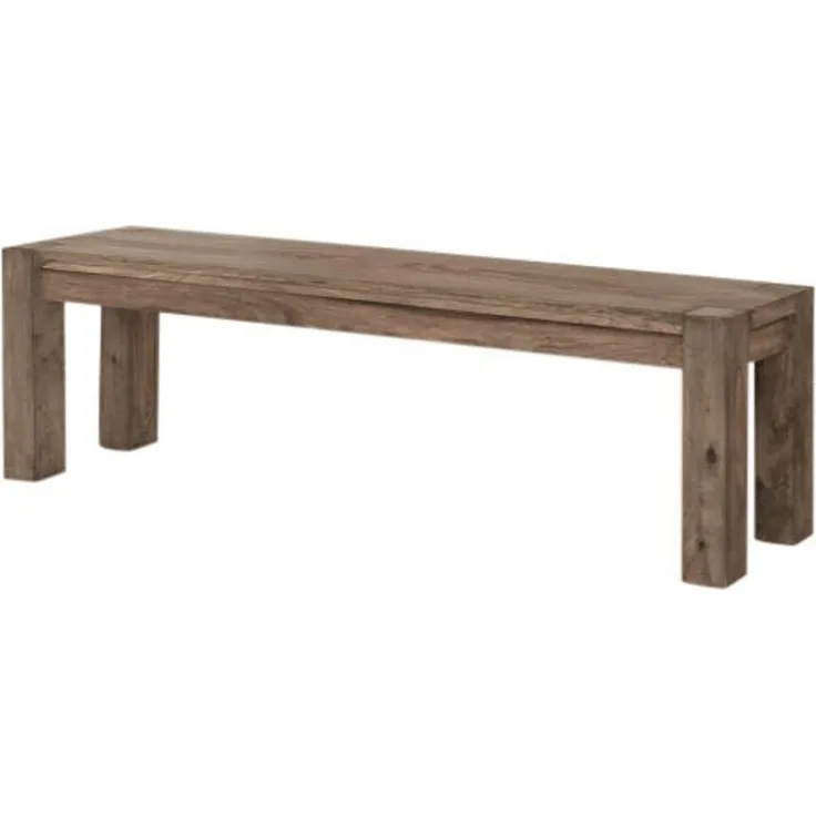 Bank Sheesham 160 x 35 x 45 grau geölt NATURE GREY #140