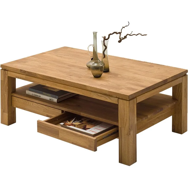 Couchtisch >Gordon< in Asteiche aus Massivholz - 115x45x70cm (BxHxT)