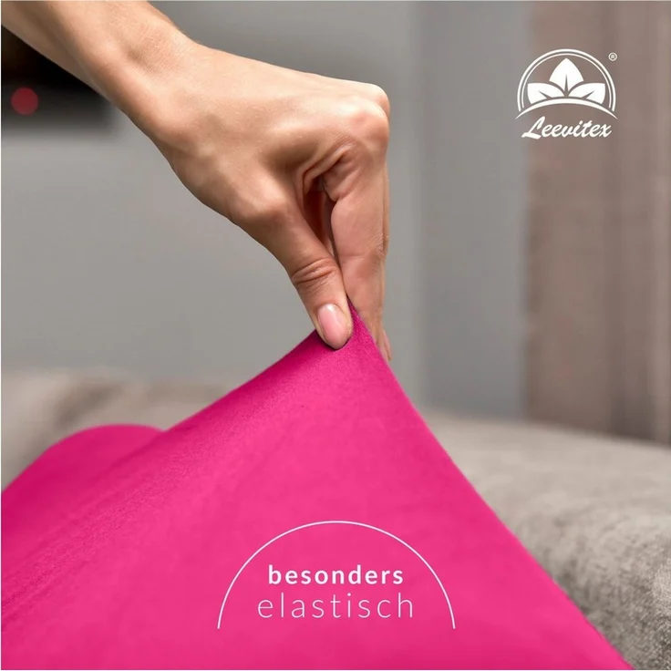 leevitex® Spannbettlaken Jersey aus 100% Baumwolle, für Kinder- & Standardmatratzen, Jersey, Gummizug: rundum, 100% Baumwolle, anschmiegsam & dehnbar, diverse Größen und Farben – Bild 3