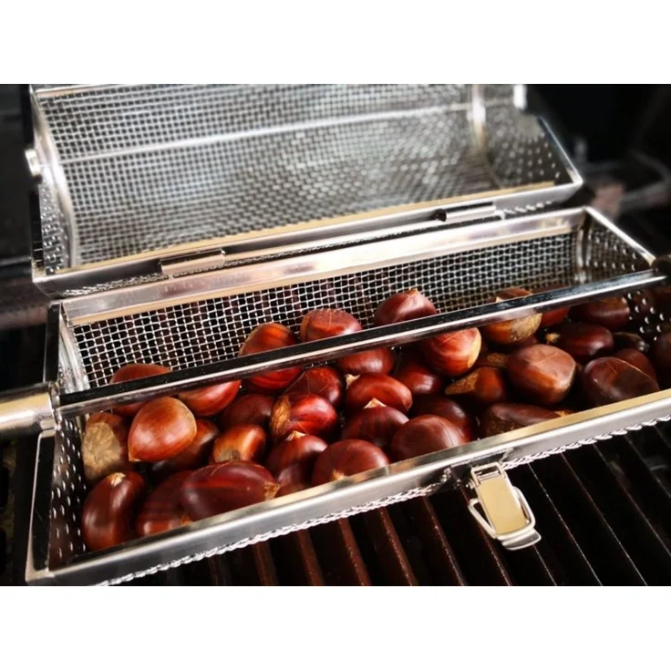 Grillfürst Drehspießkorb / Rotisseriekorb, Edelstahl v2 – Bild 2