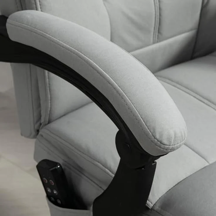 Vinsetto Massage-Bürostuhl mit Fußstütze, entspannende Massagefunktion für ergonomisches Sitzen – Bild 8