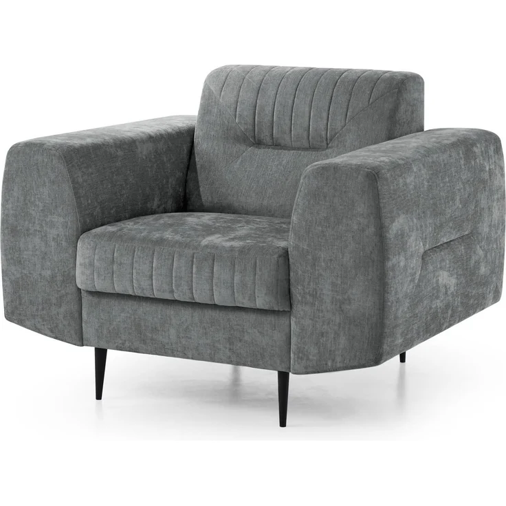 Beautysofa Polstergarnitur im modernen Stil auf hohen Metallbeinen VENEZIA, (Sessel + 2-Sitzer Sofa + 3-Sitzer Sofa im modernes Design), mit Metallbeine, Couchgarnituren aus Velours – Bild 3