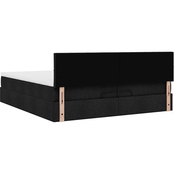 vidaXL Ottoman-Bett mit Matratze Schwarz 200x200 cm Stoff 3311486 – Bild 7
