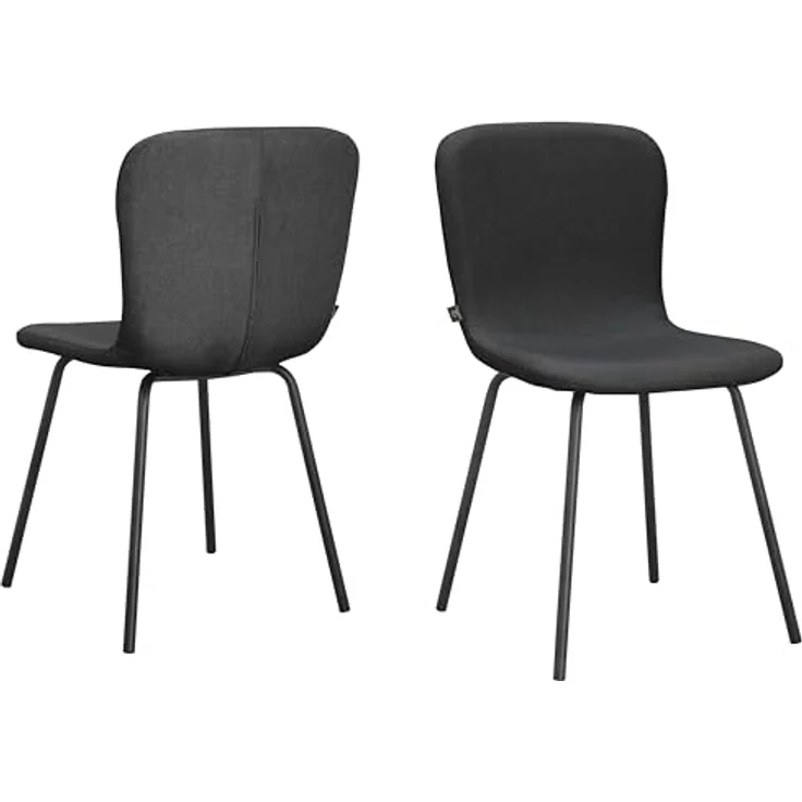 Ulmar | Esszimmerstuhl 2er-Set Stoff Anthrazit – Gepolsterte Stühle mit modernem Design für Küche & Wohnzimmer – Bild 1