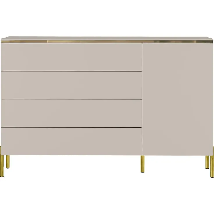 Vente-unique - VUKIA Kommode Holz, Platte Beige - B 39,6 cm x H 91 cm x L 137,6 cm – Bild 2