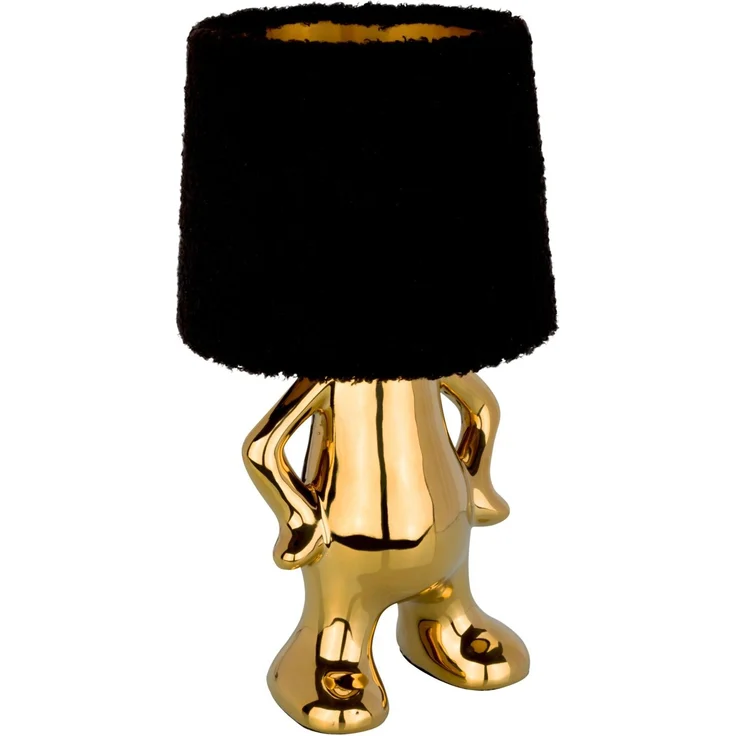 Novel Tischleuchte, Keramik gold, 15 x 28 cm, ohne Leuchtmittel – Bild 1