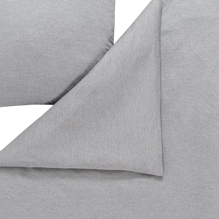 Estella Bettwäsche Takoma 6873 810 Grau Mako Interlock Jersey 200 x 220 + 2x 80 x 80 cm – Bild 4