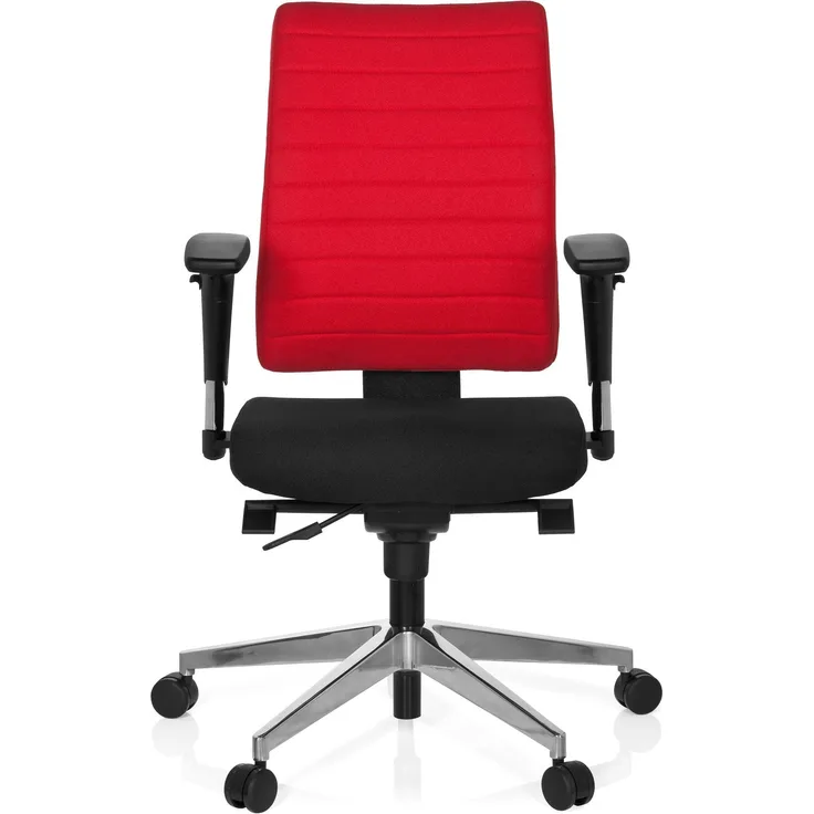 hjh OFFICE Profi Bürostuhl PRO-TEC 350 Stoff schwarz/ rot
