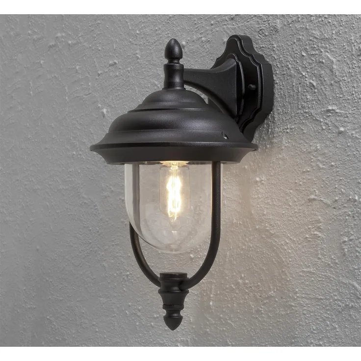KONSTSMIDE No. 7222-750 Aussenwandleuchte Parma Alu Schwarz Matt