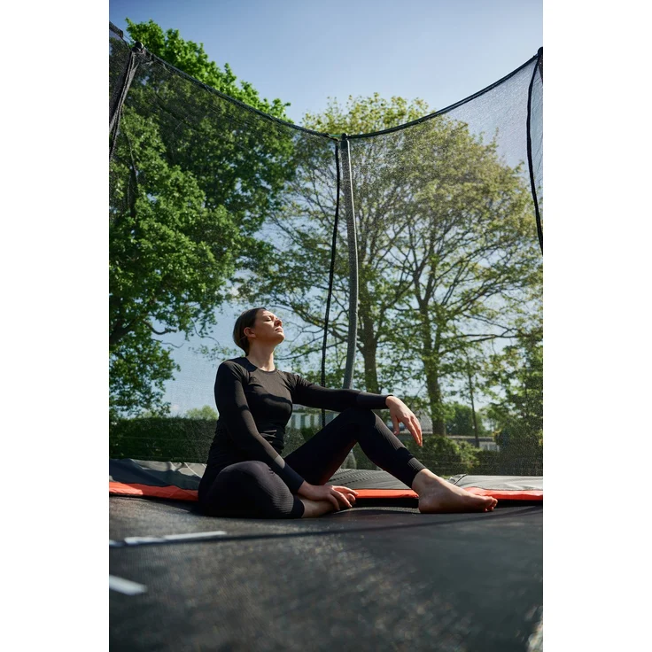 Hudora '4square' Trampolin mit Sicherheitsnetz, Stahl schwarz, 288 x 410 x 272 cm – Bild 10