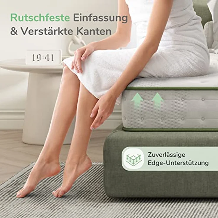 Novilla Matratze 150x200 Taschenfederkern Rollmatratze Härtegrad H2 H3 Tonnentaschenfederkernmatratze Höhe 18cm Mittelfest Atmungsaktiv Komfortmatratze – Bild 9