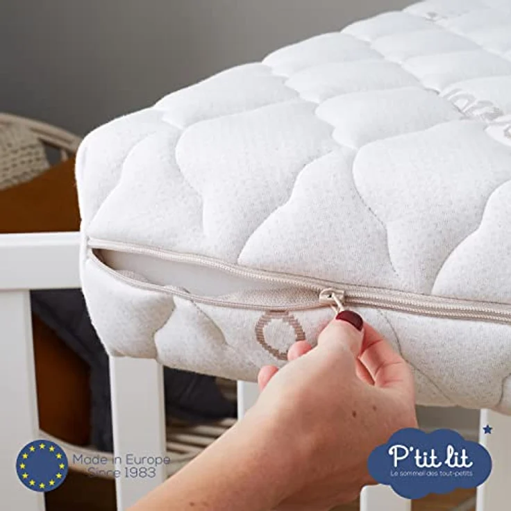 P'tit Lit - Babymatratze aus Bio-Baumwolle - 70x140 cm - 100% Baumwolle: Natürliches Material pflanzlichen Ursprungs - Ohne chemische Behandlung - Abnehmbar - OekoTex® – Bild 6