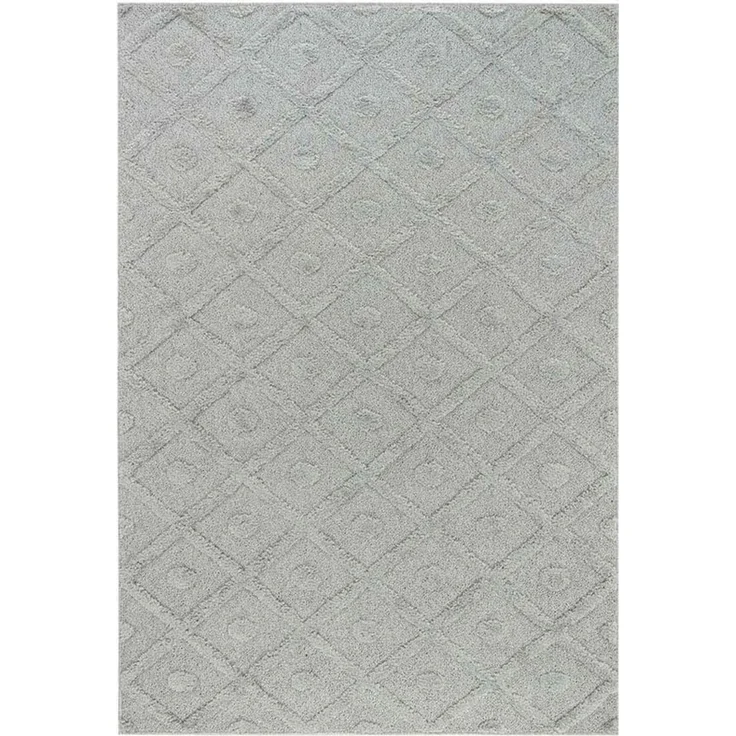 TaraCarpet Designteppich Designerteppich Tokio hoch-tief Struktur Rauten uni, rechteckig, Höhe: 20 mm, moderner scandi BOHO grau Wohnzimmer Schlafzimmer Flur 120x170 cm – Bild 5