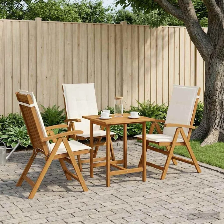 vidaXL Liegestühle für den Garten 3 stk. Natur Massivholz Akazie 42041433 – Bild 1