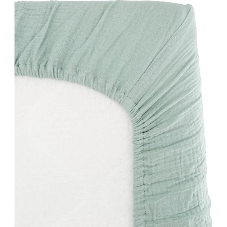 DOMIVA - Wickelauflage, 50x75 cm, Celadon aus Baumwoll-Gaze – Bild 2