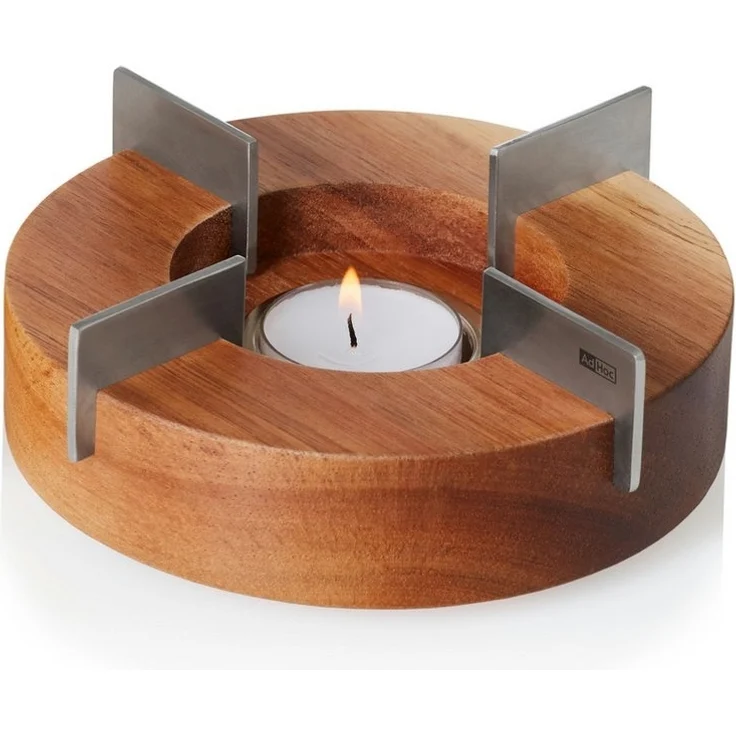 AdHoc Kannenstövchen Tuto, (1-tlg), Speisewärmer und Kannenstövchen aus Holz & Edelstahl 14,5 cm – Bild 4
