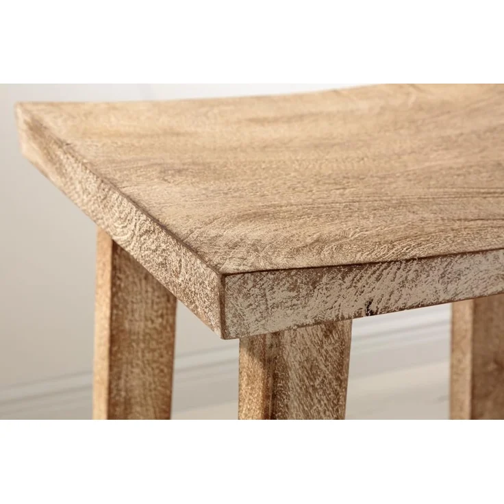 riess-ambiente Sitzhocker FINCA 45cm beige-braun (Einzelartikel, 1 St), Wohnzimmer · Mango-Massivholz · Handmade · Shabby Chic · Landhausstil – Bild 5