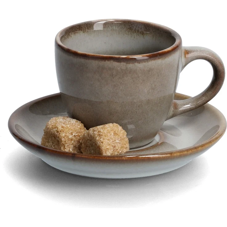 ZELLER 26509 Espresso-Set TAUPE, 8-tlg, Keramik – Bild 3