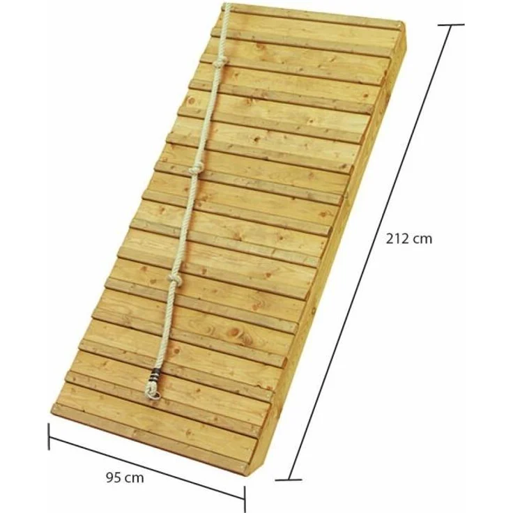 Karibu Stelzenhaus Fidel Set Aktion2 terragrau mit Rutsche und Holzrampe rot – Bild 5