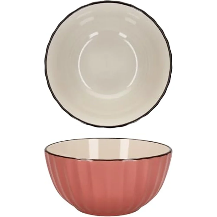 MÄSER Müslischale Mäser OSITA Rose Weiß 6x Müsli-Schale 450ml rosa Steingut 6 Pers, Steingut – Bild 4