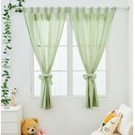 Alavya Home® Vorhang Alice PREMIUM Musselin Stoff (2 St), Schlaufen, Lichtschutz, 100% Bio-Baumwolle, Vorhänge 100 x 150 cm Kurz 2er-Set für Kinderzimmer