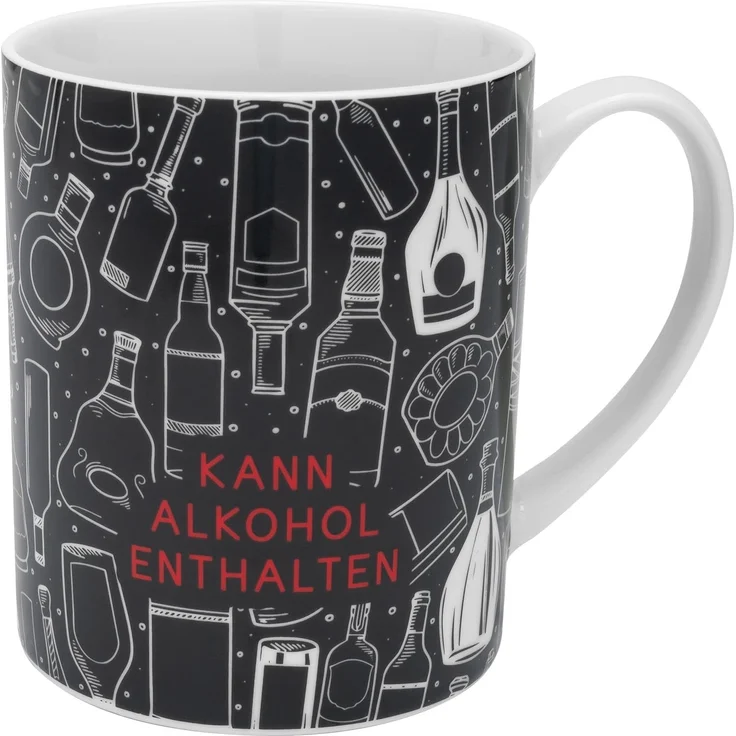 GRUSS & CO XL-Tasse Motiv "Kein Alkohol enthalten" | lustige Kaffeetasse, Porzellan, großer Becher 60 cl | Männergeschenk, Partygeschenk | 48967 – Bild 1