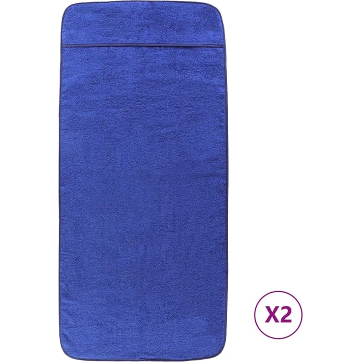 vidaXL Strandtücher 2 Stk. Königsblau 60x135 cm Stoff 400 GSM 362677 – Bild 2