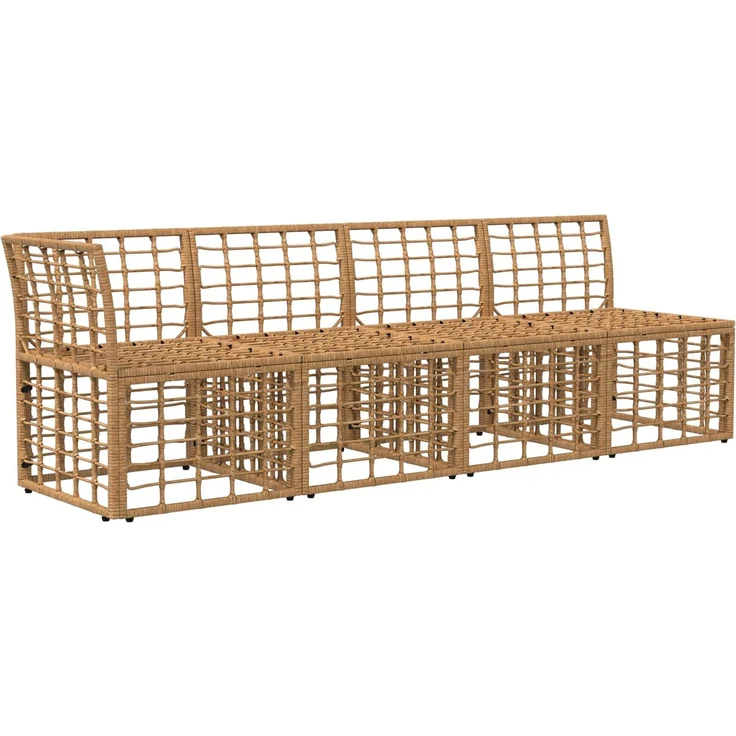 vidaXL 4-Sitzer Garten-Sofa mit linker Armlehne 4 pcs 4-Sitzanzahl 42026734 – Bild 3