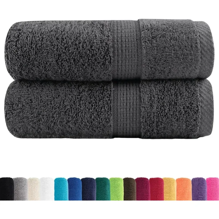 vidaXL Premium-Waschtücher SOLUND 2 Stk. Anthrazit 30x30 cm 600 g/m² 137148