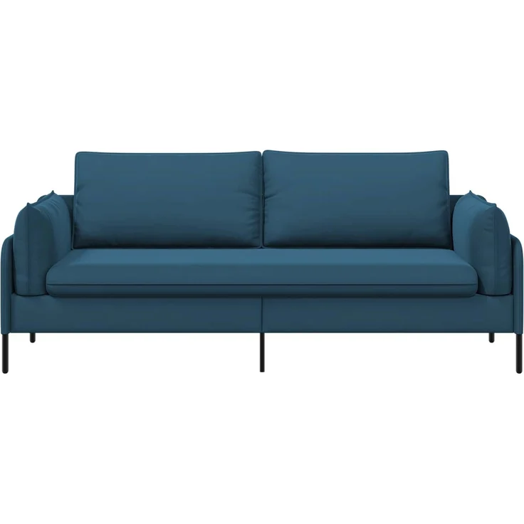 vidaXL 3-Sitzer-Sofa 3-Sitzer Blau 222 x 81 x 89 cm Samt 42048651 – Bild 3