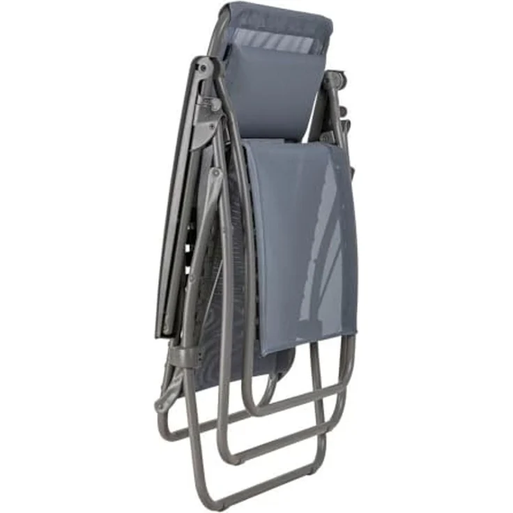 ZEN Relax Gartenliege, Batyline® Bezug: Silex, Stahlrohrgestell: Titane – Bild 4