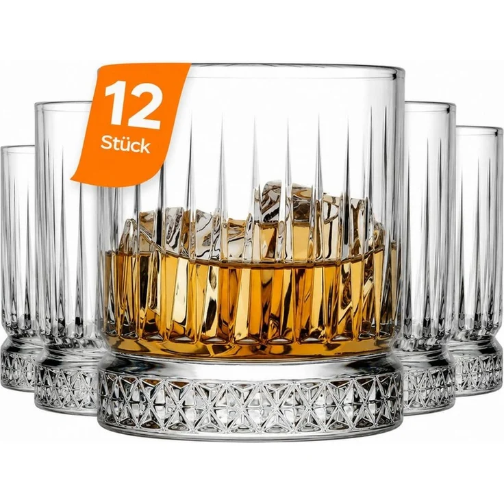 Pasabahce Gläser-Set Elysia, 6-tlg, Glas, Whiskygläser, 4er Set, 355ml – Bild 1