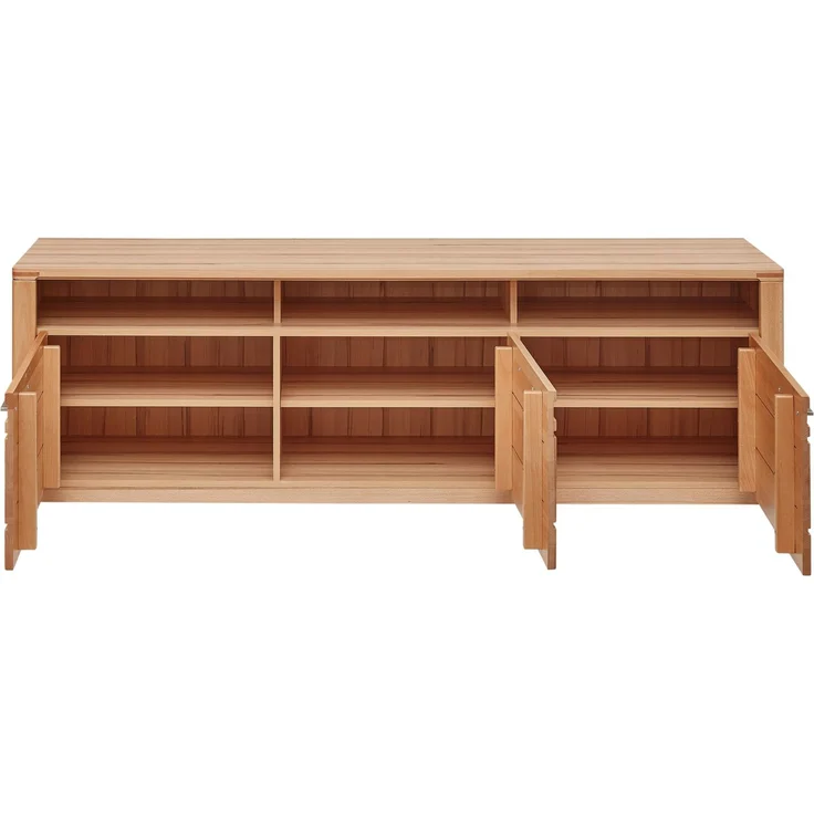 InnoStyle Wohnzimmerschrank NATURE ONE FF83, 3-tlg Kernbuche Massivholz Karlstad Eiche 390x45x203 cm – Bild 3