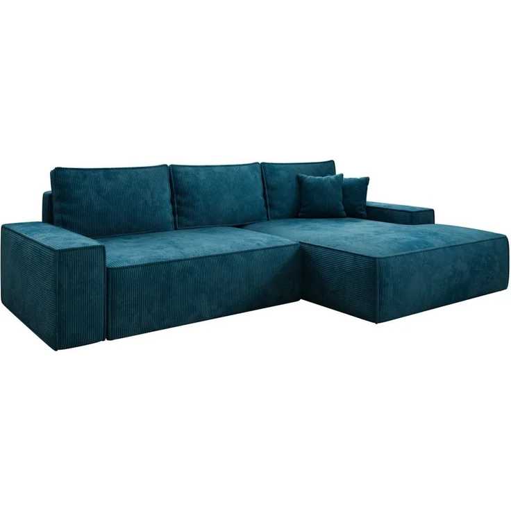 Luxusbetten24 Schlafsofa Designer Sofa Verona mit breiter Ottomane, mit Schlaffunktion und Stauraum – Bild 1