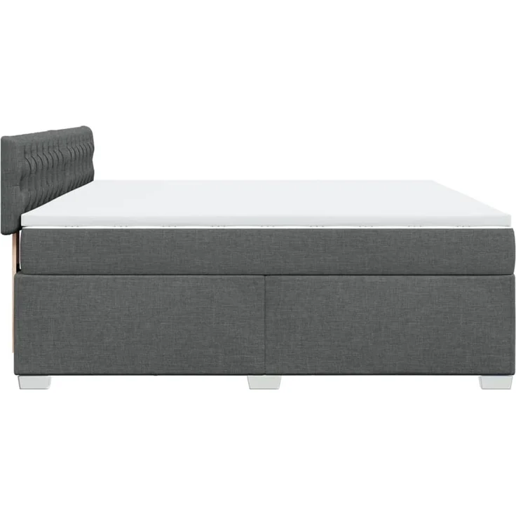 vidaXL Boxspringbett mit Matratze Dunkelgrau 180x200 cm Stoff 3285975 – Bild 9