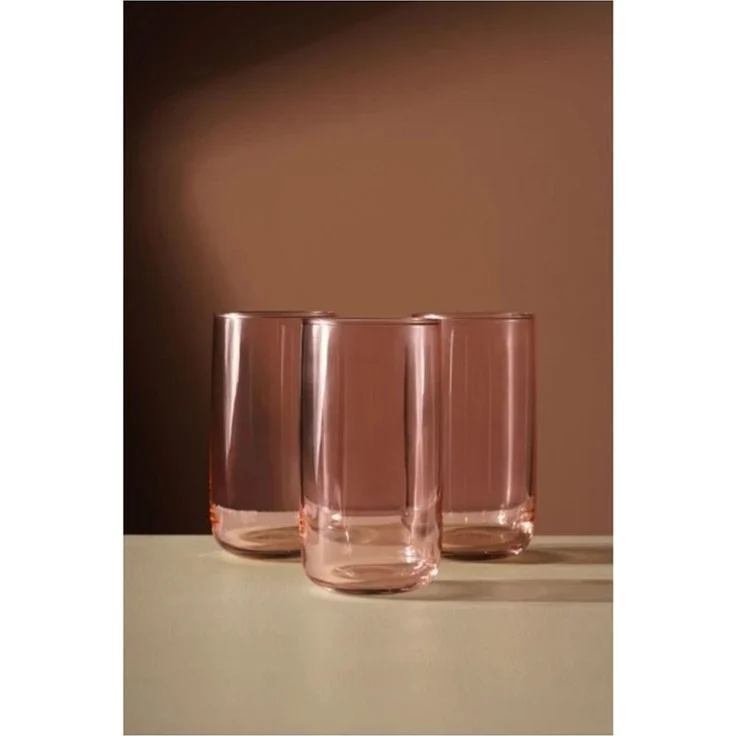 Hermia Concept 'PB-420805 P' Gläser-Set (3-teilig), Rosa, 6,7 x 6,7 x 12,9 cm, 365 ml – Bild 1