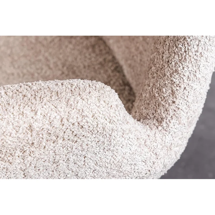 riess-ambiente Polsterstuhl BALTIC beige / natur (Einzelartikel, 1 St), Esszimmer · Bouclé · Eiche-Massivholz · mit Armlehne · 360° drehbar – Bild 6