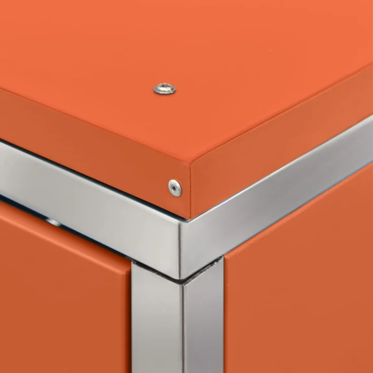 vidaXL Mülltonnenbox für 3 Tonnen 207x77,5x112,5 cm Edelstahl 149564 – Bild 5