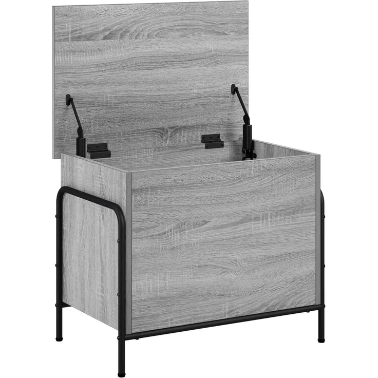 vidaXL Aufbewahrungsbox Sonoma-Grau 80 x 40 x 49,5 cm Holzwerkstoff 8013671 – Bild 3