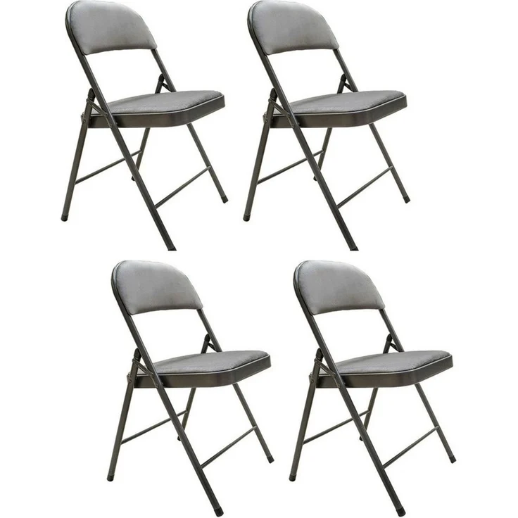HTI-Living Klappstuhl Klappstuhl 4er Set Grau (Set, 4 St), Küchenstuhl gepolstert Saalstuhl – Bild 1