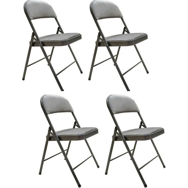 HTI-Living Klappstuhl Klappstuhl 4er Set Grau (Set, 4 St), Küchenstuhl gepolstert Saalstuhl
