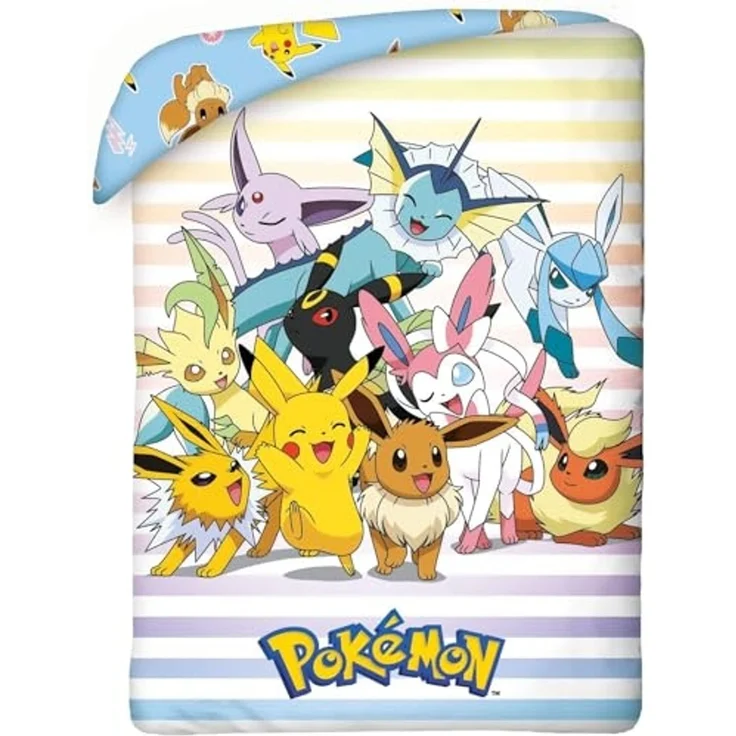Pokémon Bettwäsche Set aus Mikrofaser Bettdeckenbezug 135 × 200 cm mit 80 × 80 cm Kissenbezug – Bild 3