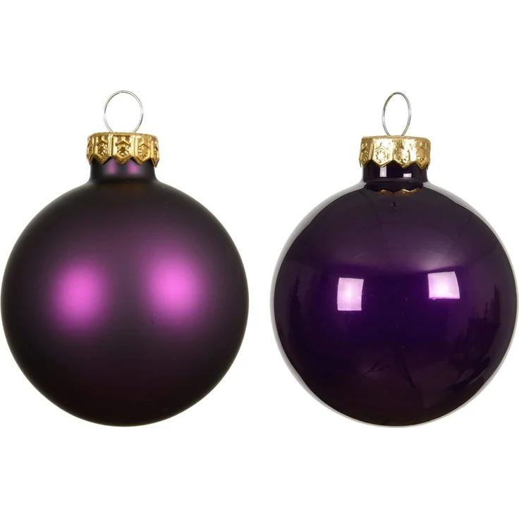Kaemingk Weihnachtsbaumkugel, Weihnachtskugeln Glas 6cm x 10 Stück - Feige