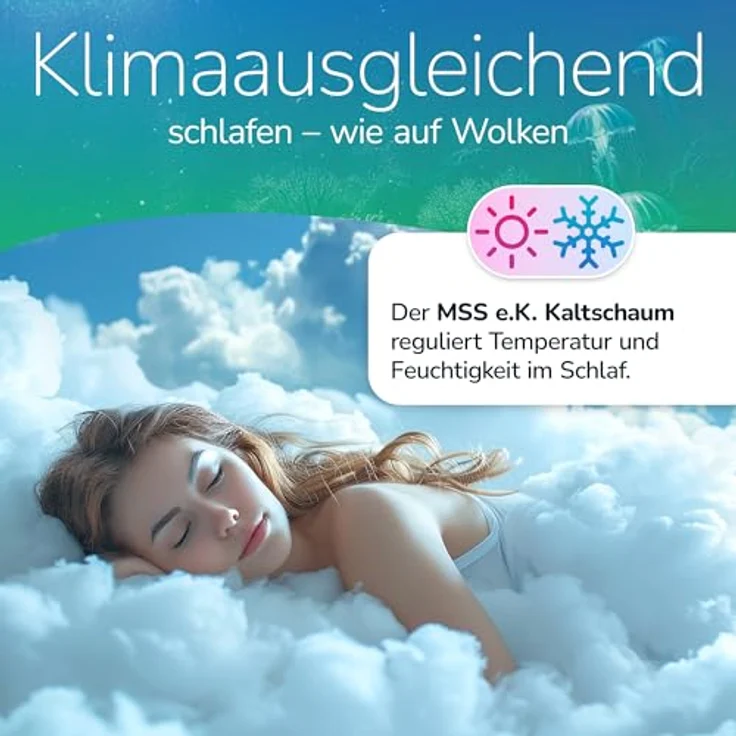 MSS e. K. Aqua Deluxe - 7 Zonen Wellness Kaltschaummatratze - 80 x 200 x 16 cm (Kernhöhe 14 cm) - Härtegrad H4 & H5 - Matratze Wendematratze Kaltschaum Oeko-TEX – Bild 6