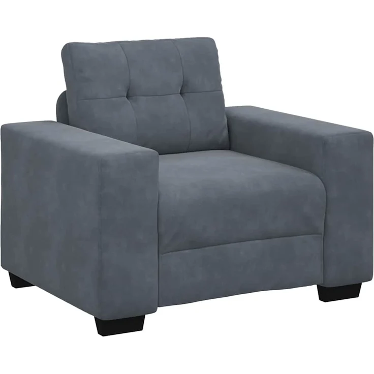 vidaXL Sessel Dunkelgrau 100x78x80 cm Samt 4105099 – Bild 2