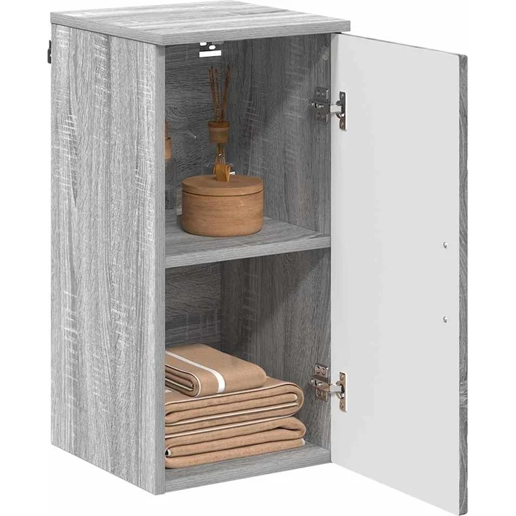 vidaXL Badezimmerschrank Wandmontiert Graues Sonoma 30 x 31,5 x 61 cm 883350 – Bild 2