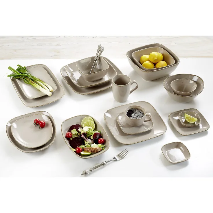Becher 6er Set Casa grau