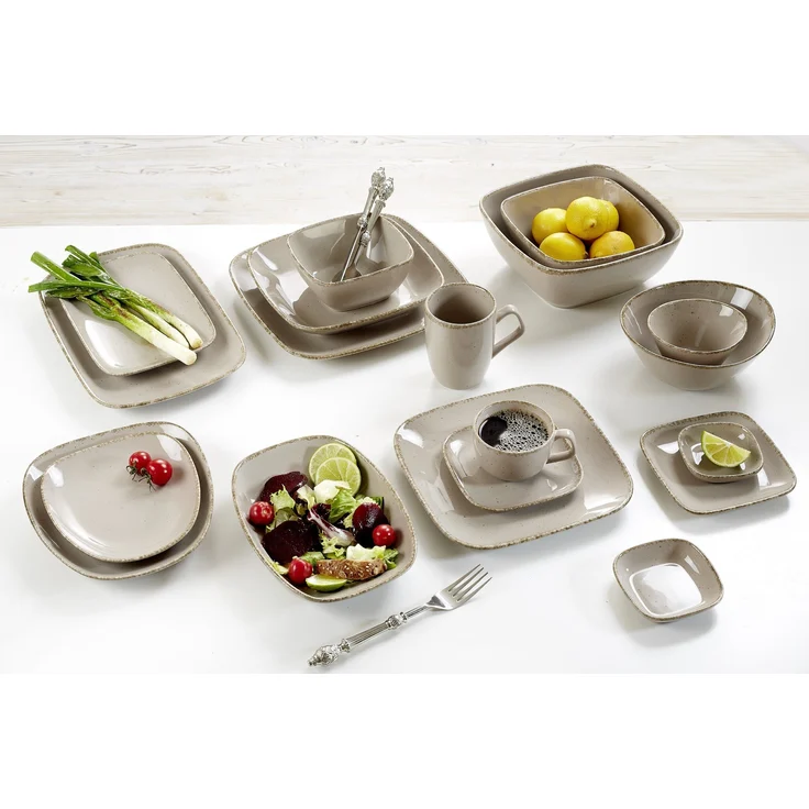 Becher 6er Set Casa grau